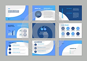 Business Presentation Brochure Guide Design | Powerpoint Â Slide Template | Sales Guide Slider
